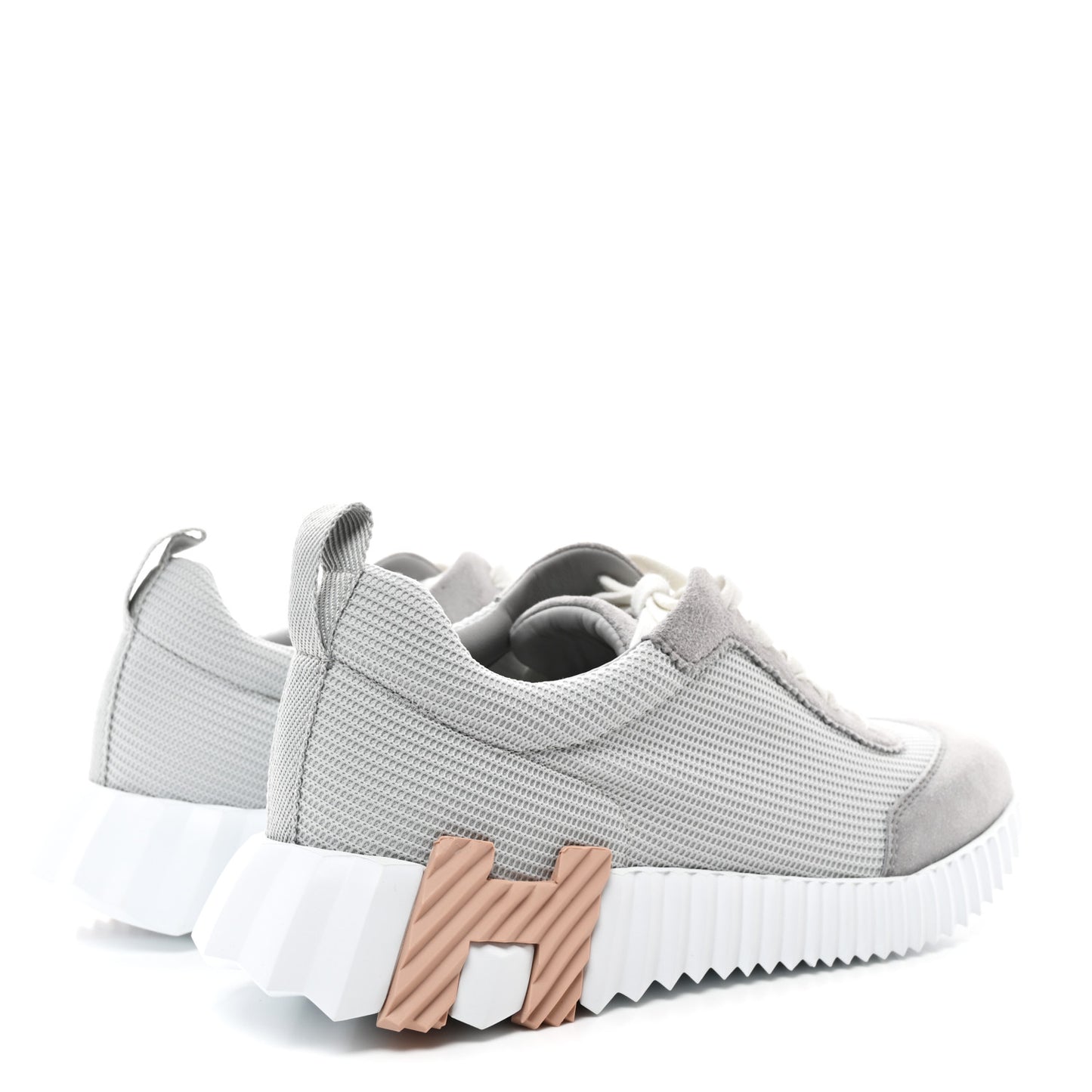 Air Mesh Suede Goatskin Bouncing Sneakers 38.5 Gris Temperance