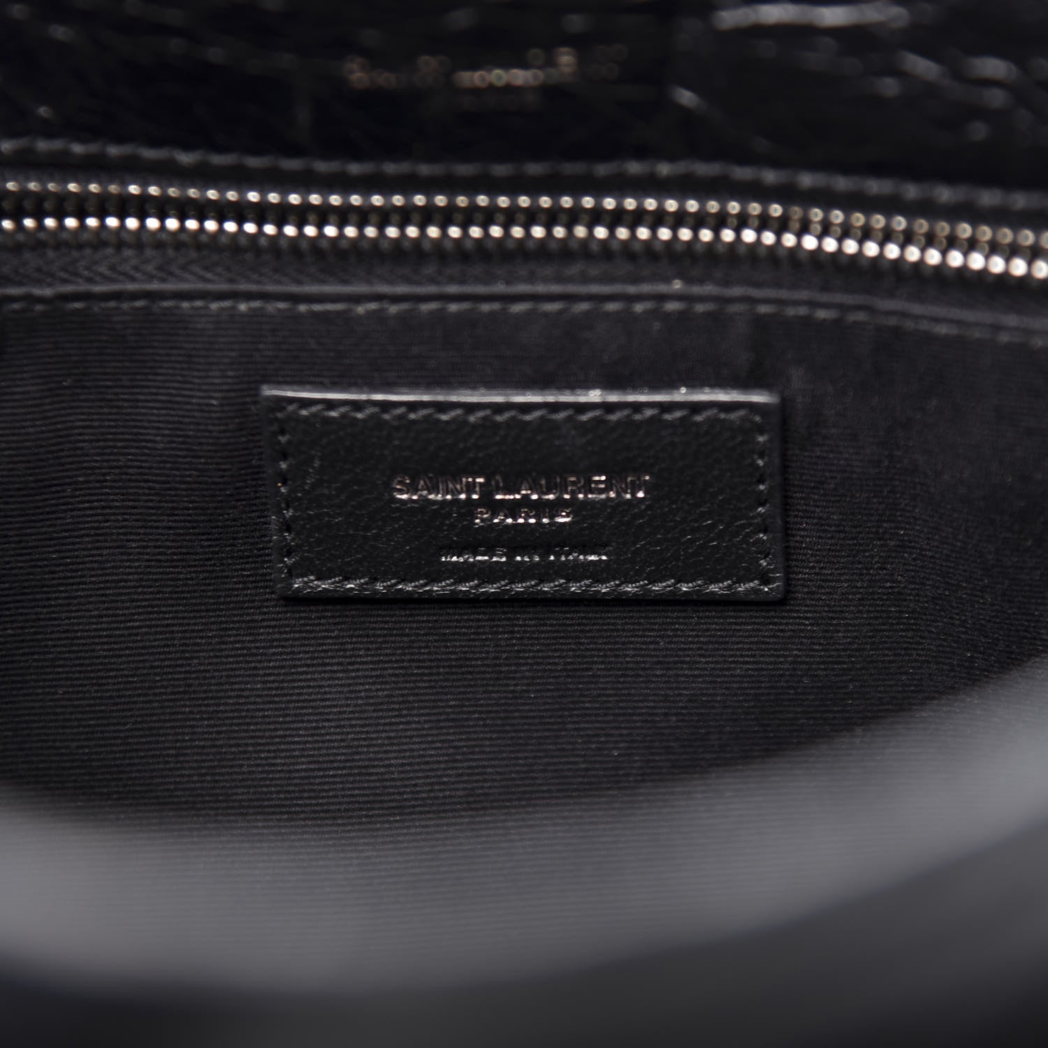 Saint Laurent Crinkled Calfskin Matelasse Monogram Medium Niki Chain Satchel Black 9 of 12