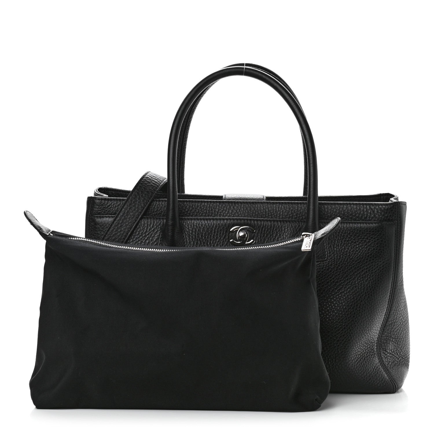 Chanel Calfskin Cerf Executive Shopper Tote Black 1 of 10