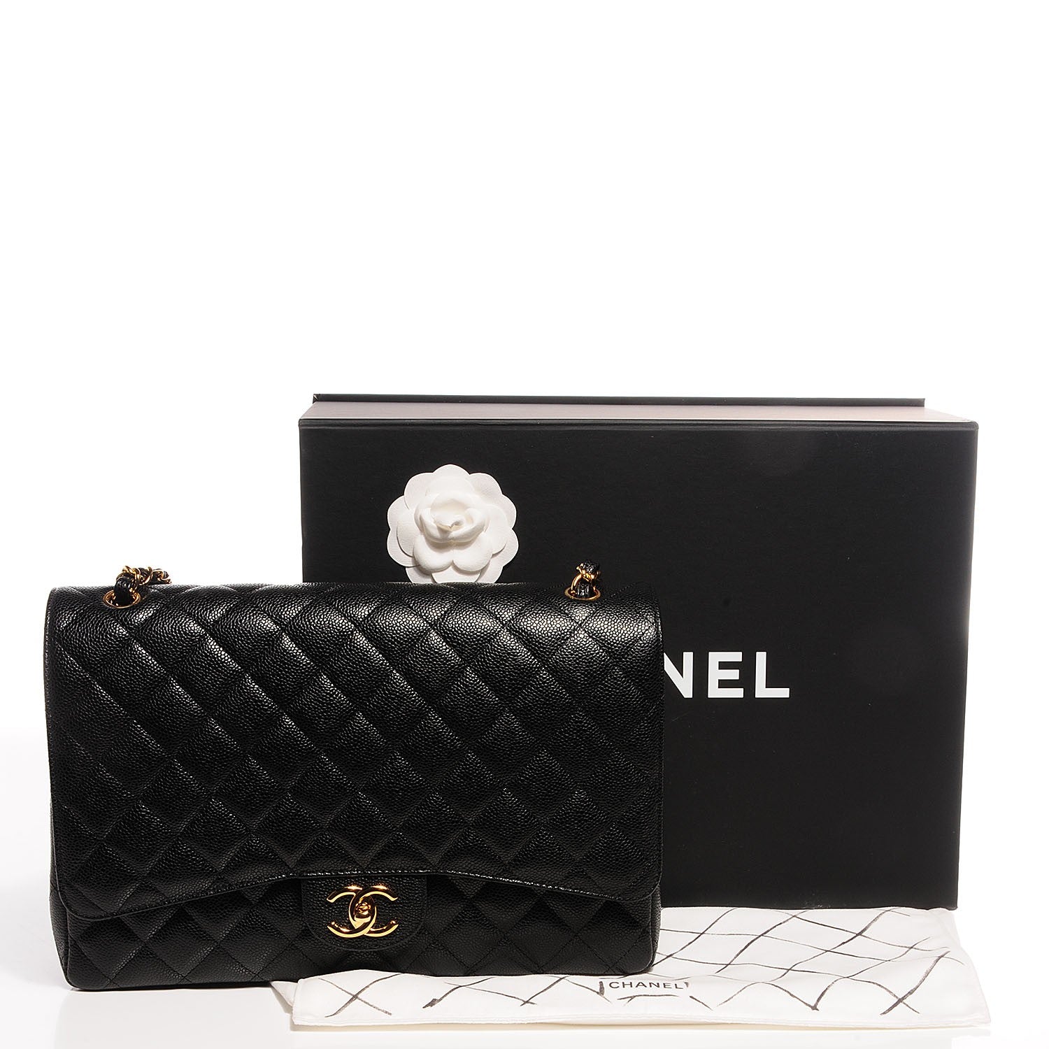 Chanel Caviar Quilted Maxi Double Flap Black 5 of 8