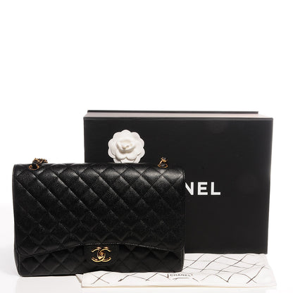 Chanel Caviar Quilted Maxi Double Flap Black 5 of 8