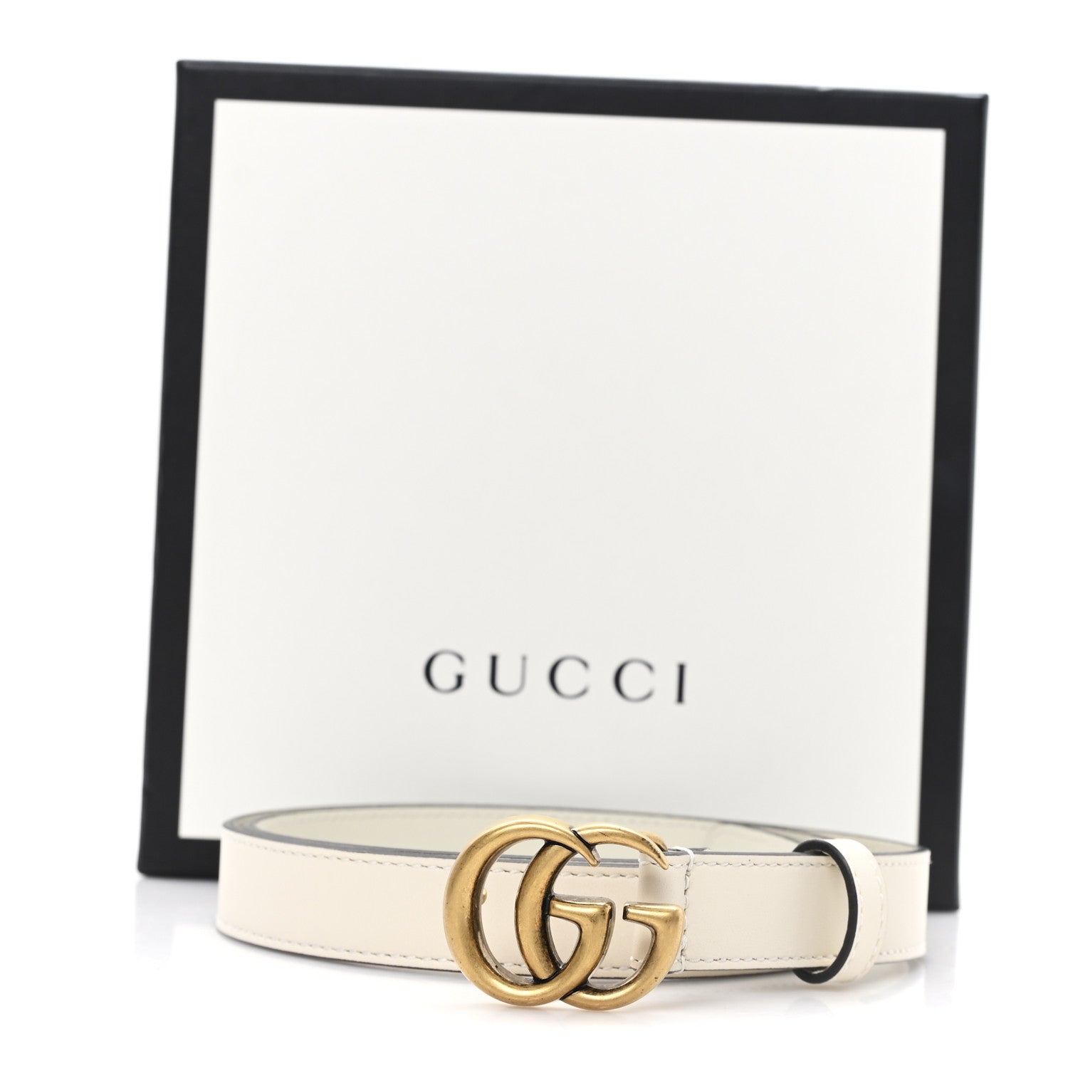 Gucci Calfskin Double G 20mm Belt 80 32 Mystic White 5 of 5