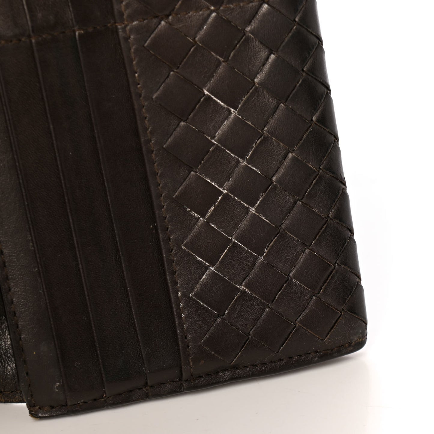 Nappa Intrecciato Continental Flap Wallet Brown