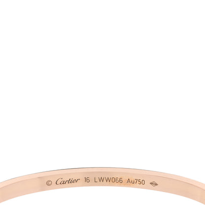 Cartier 18K Pink Gold Diamond Small LOVE Paved Bracelet 16 4 of 5