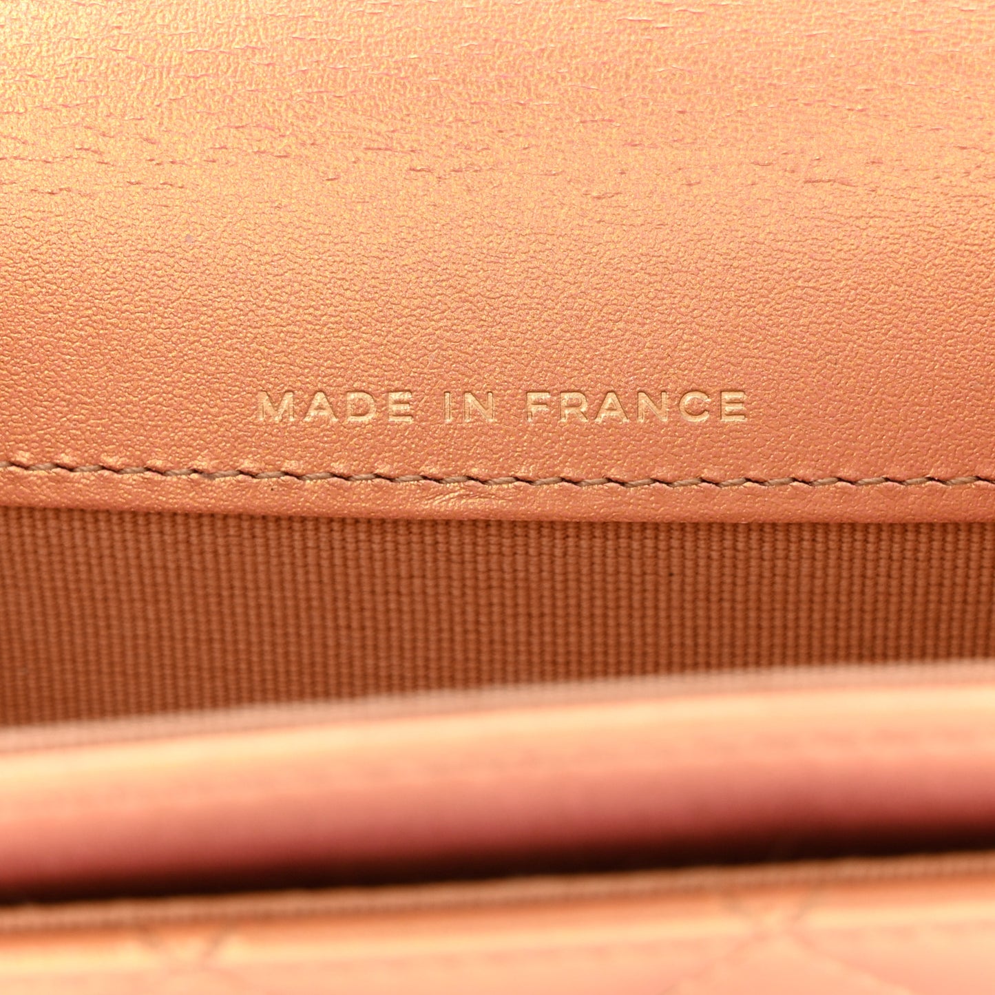 Metallic Lambskin Quilted Flap Card Holder Wallet Golden