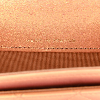 Chanel Metallic Lambskin Quilted Flap Card Holder Wallet Golden 7 of 11