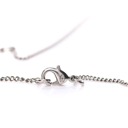 Chanel Crystal CC Flower Pendant Necklace Silver 5 of 6