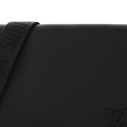 Louis Vuitton Calfskin Aerogram Messenger Black 7 of 9