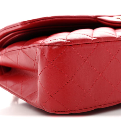 Chanel Lambskin Quilted Medium Double Flap Red 9 of 13