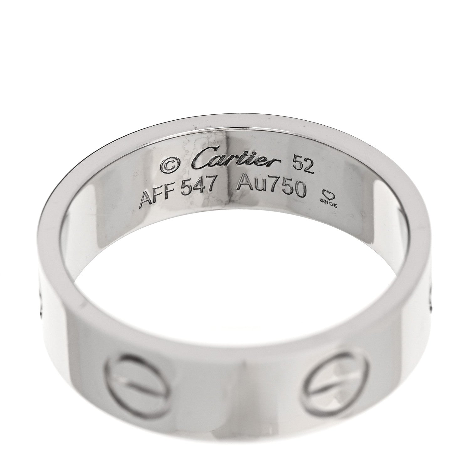 Cartier 18K White Gold 5.5mm LOVE Ring 52 6 4 of 4