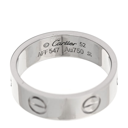 Cartier 18K White Gold 5.5mm LOVE Ring 52 6 4 of 4