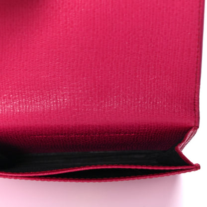 Saint Laurent Textured Calfskin Y Card Holder Fuchsia 5 of 10