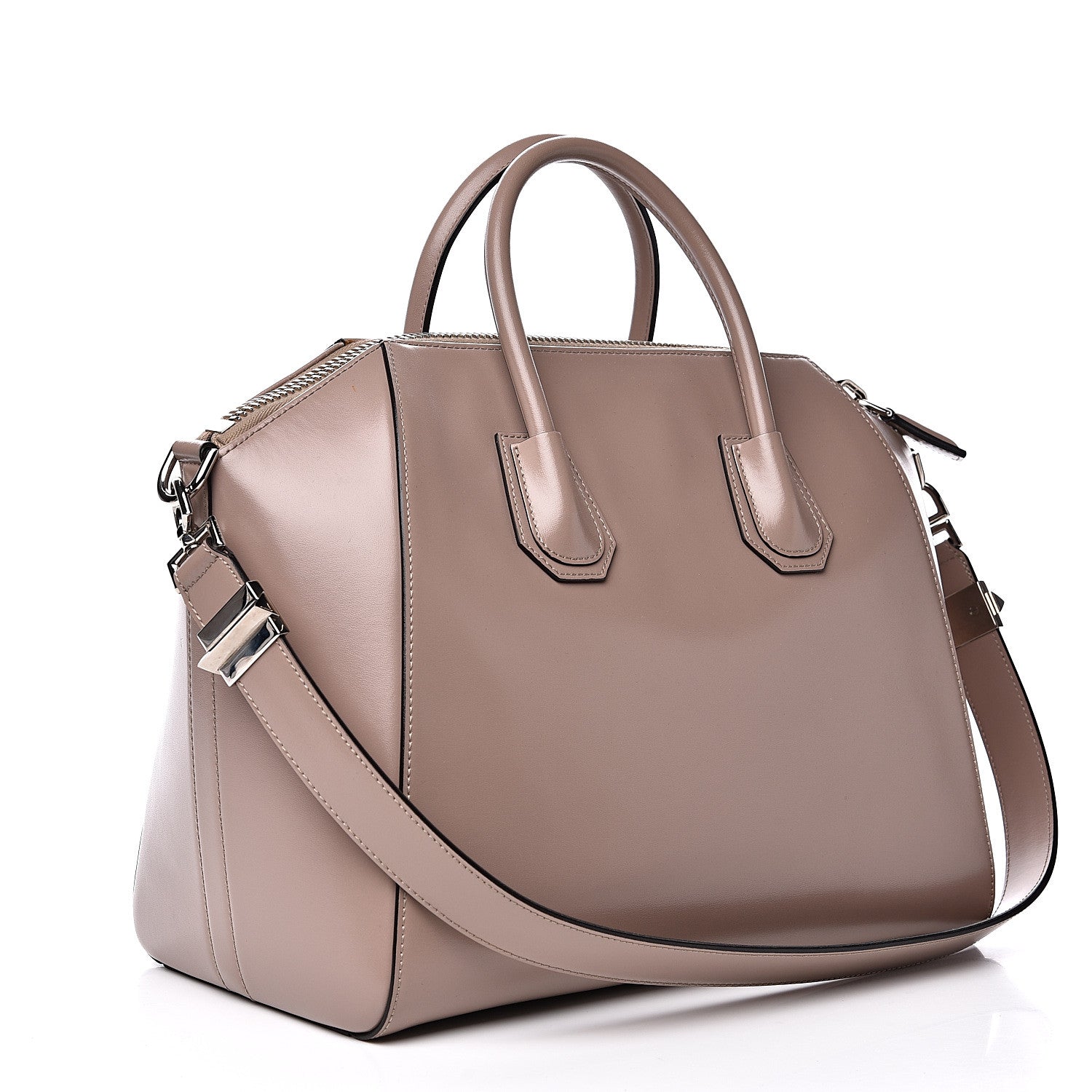 Givenchy Shiny Lord Calfskin Medium Antigona Taupe 2 of 12