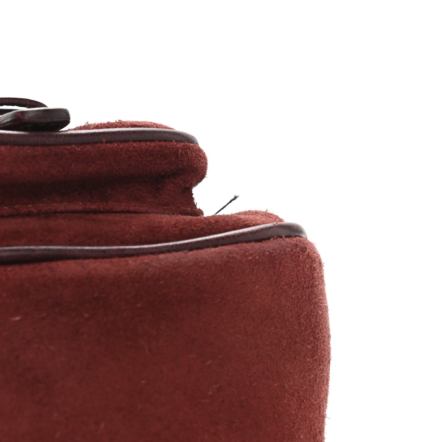 Christian Dior Suede Gaucho Double Saddle Bag Burgundy 14 of 14