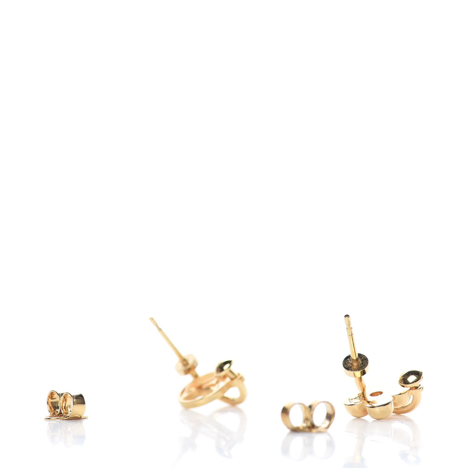 Louis Vuitton Brass Blooming Earrings Gold 3 of 5