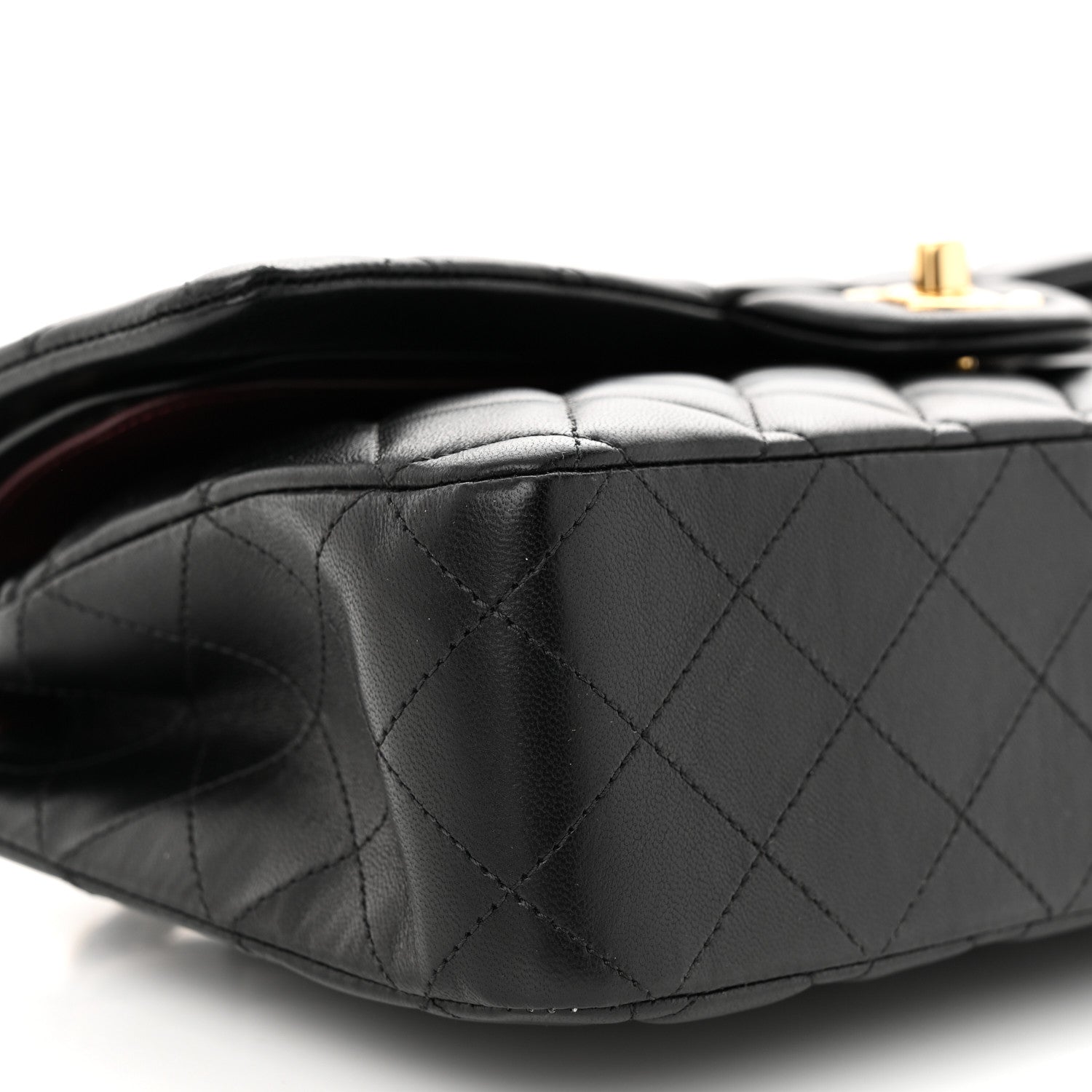 Chanel Lambskin Quilted Medium Double Flap Black 9 of 11
