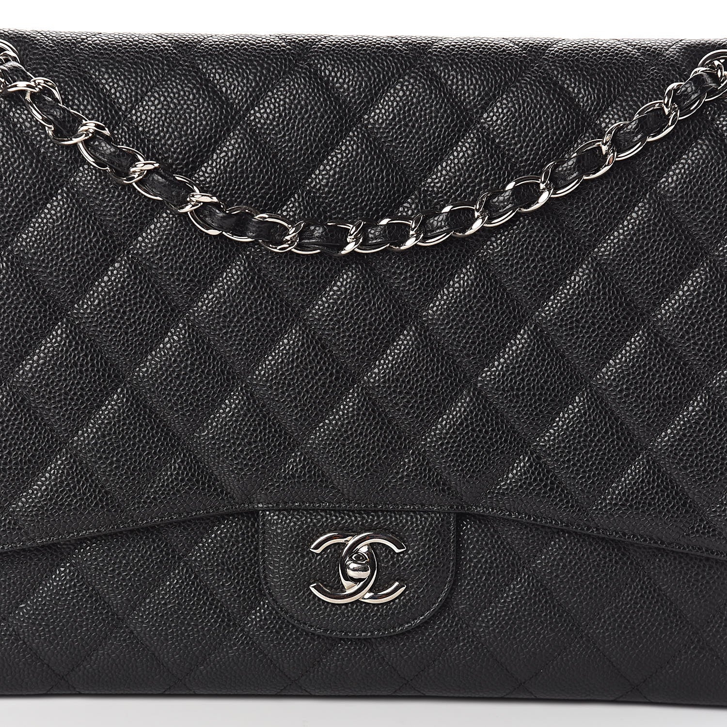 Chanel Caviar Quilted Maxi Single Flap Black 8 of 12