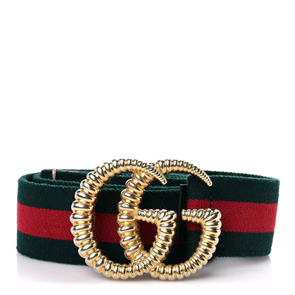 Gucci Canvas Torchon Double G Web Belt 85 34 Navy Red 1 of 5
