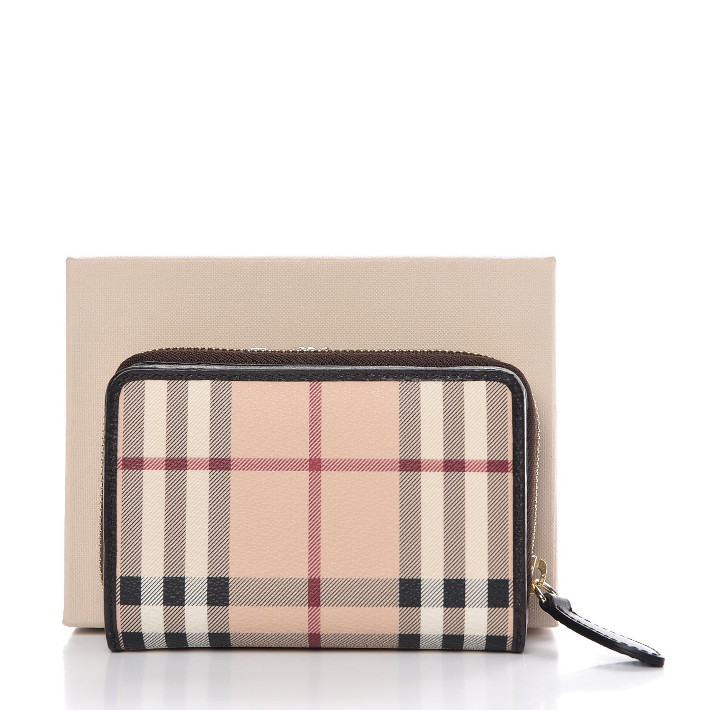 Haymarket Check Medium Burleigh Zip Wallet Chocolate