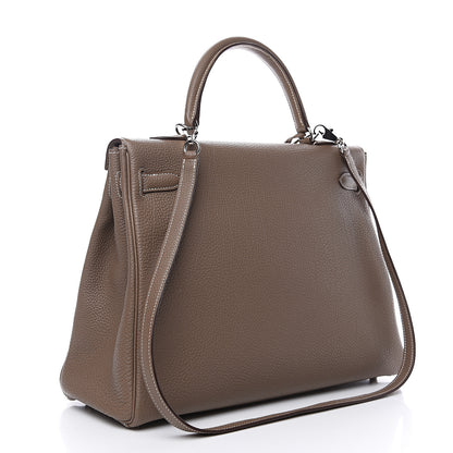 Hermes Togo Kelly Retourne 35 Etoupe 2 of 27