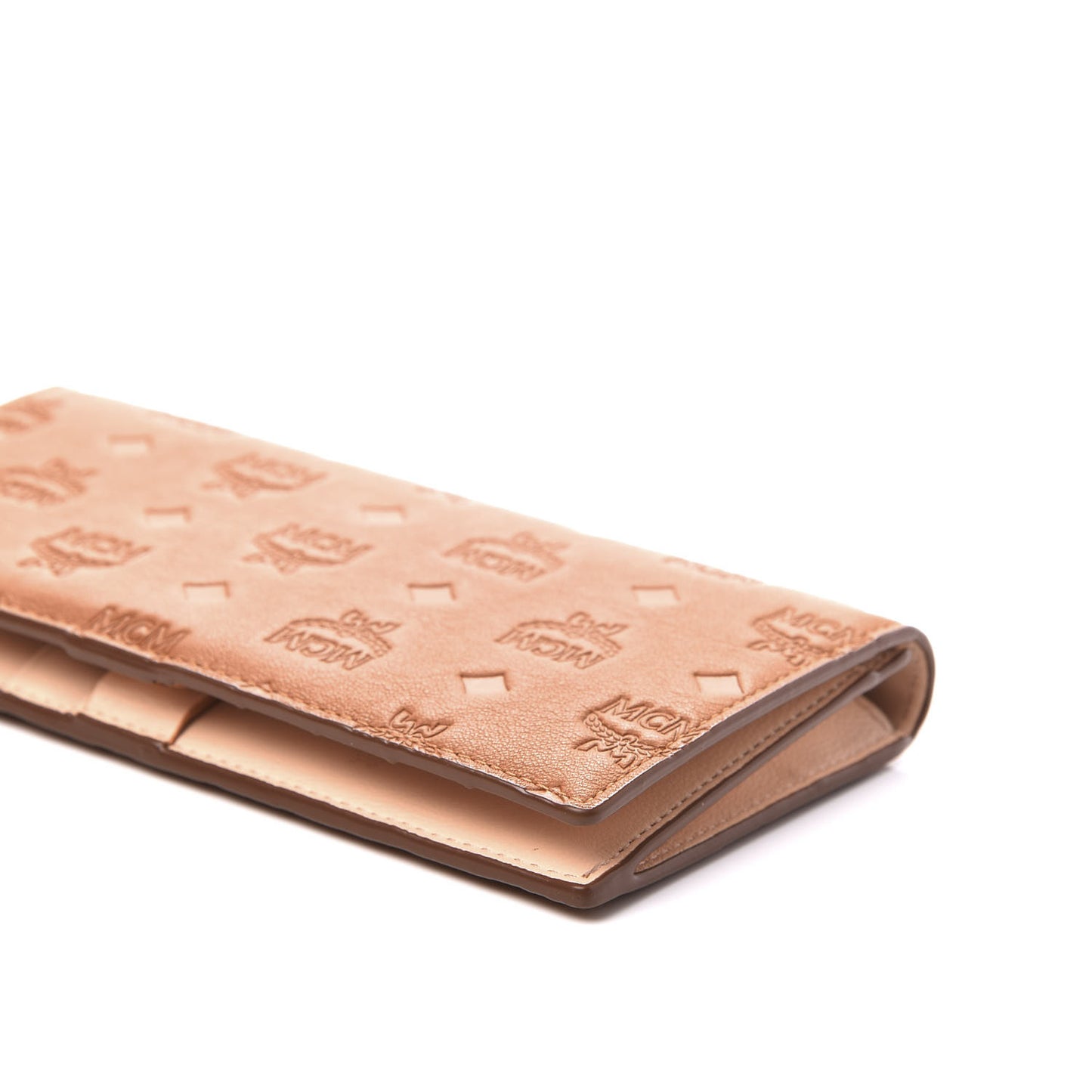 Calfskin Ottomar Large Klara Two Fold Wallet Cognac