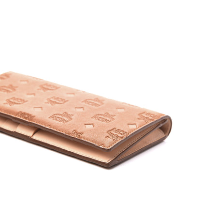 MCM Calfskin Ottomar Large Klara Two Fold Wallet Cognac 6 of 8