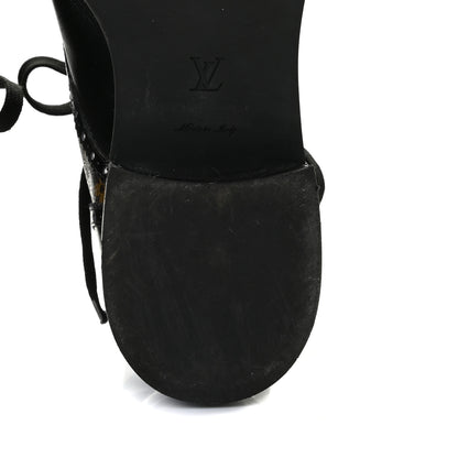 Louis Vuitton Calfskin Monogram Boyish Ranger Boots 40 Black 9 of 12