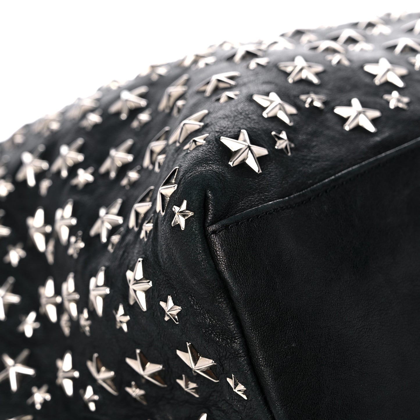 Calfskin Sasha Star Studded Tote Black