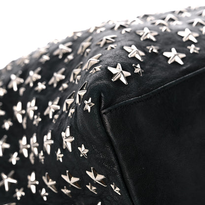 Jimmy Choo Calfskin Sasha Star Studded Tote Black 10 of 17