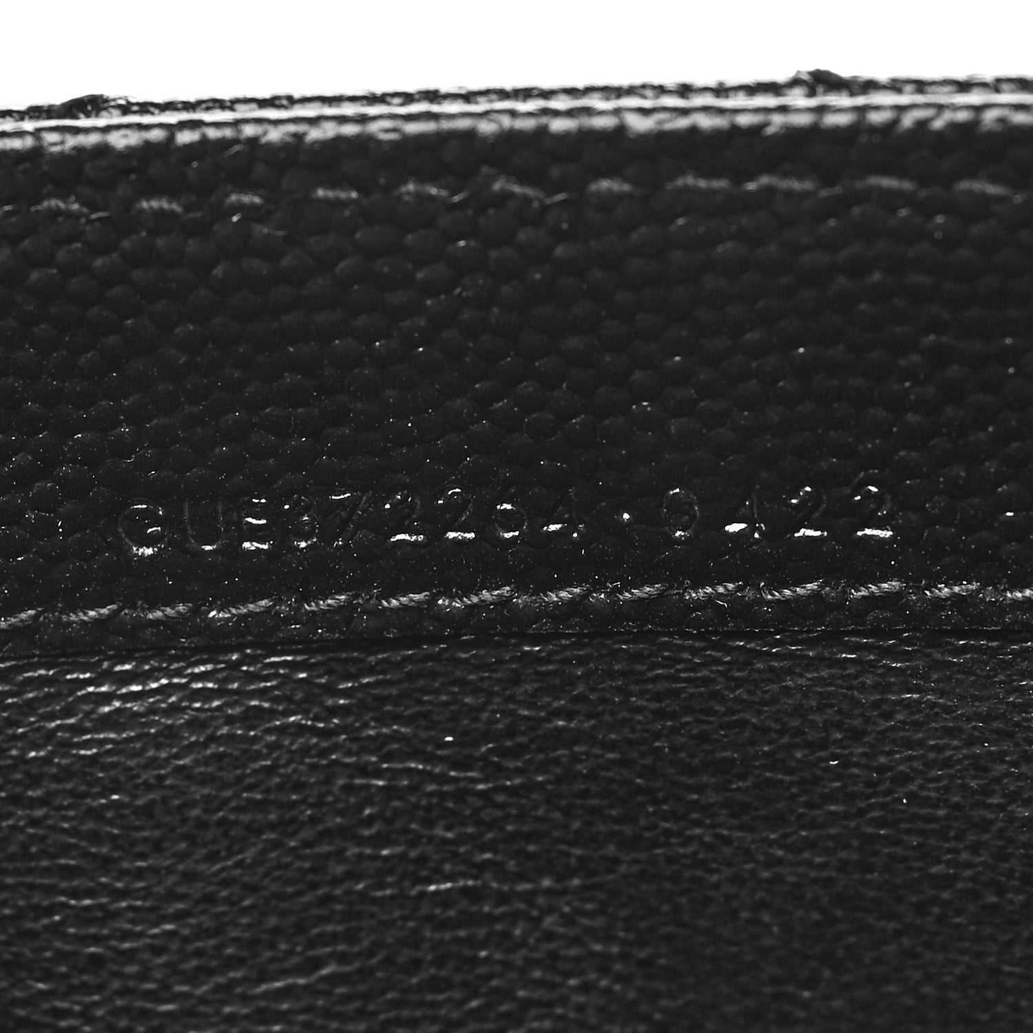 Saint Laurent Grain De Poudre Matelasse Chevron Monogram Flap Wallet Black 8 of 10