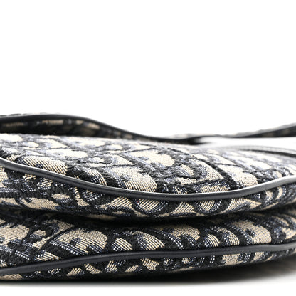 Christian Dior Oblique Saddle Bag Blue 9 of 10