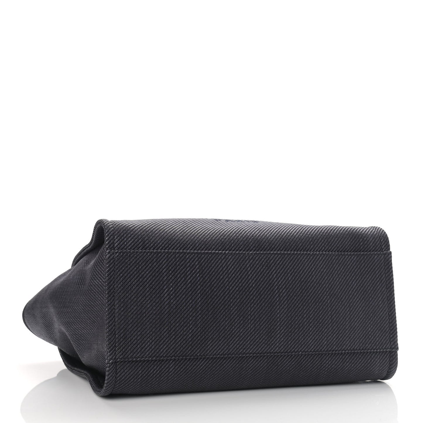 Mixed Fibers Calfskin Medium Deauville Tote Black
