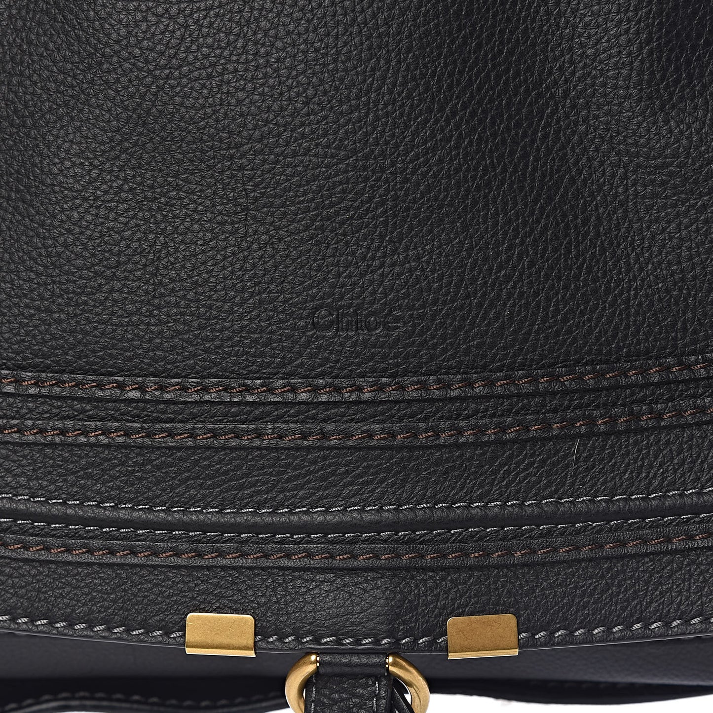 Calfskin Large Marcie Satchel Black