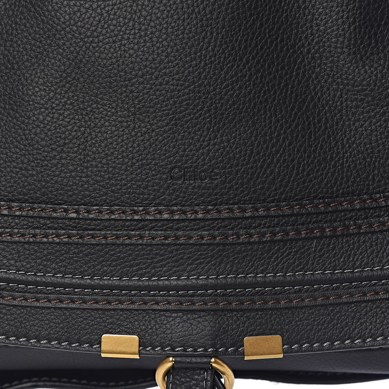 Chloe Calfskin Large Marcie Satchel Black 10 of 10