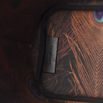 Givenchy Coated Canvas Peacock Print Small Antigona Tote Black 8 of 9