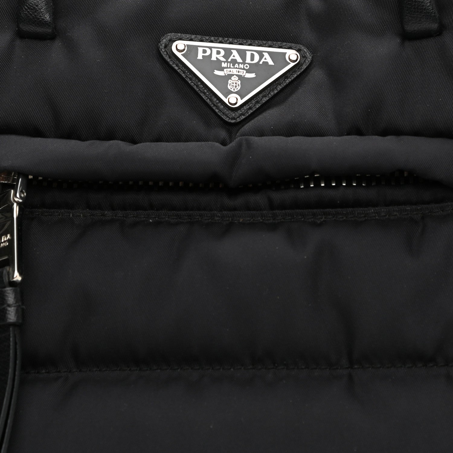 Prada Tessuto Nylon Bomber Tote Black 7 of 9