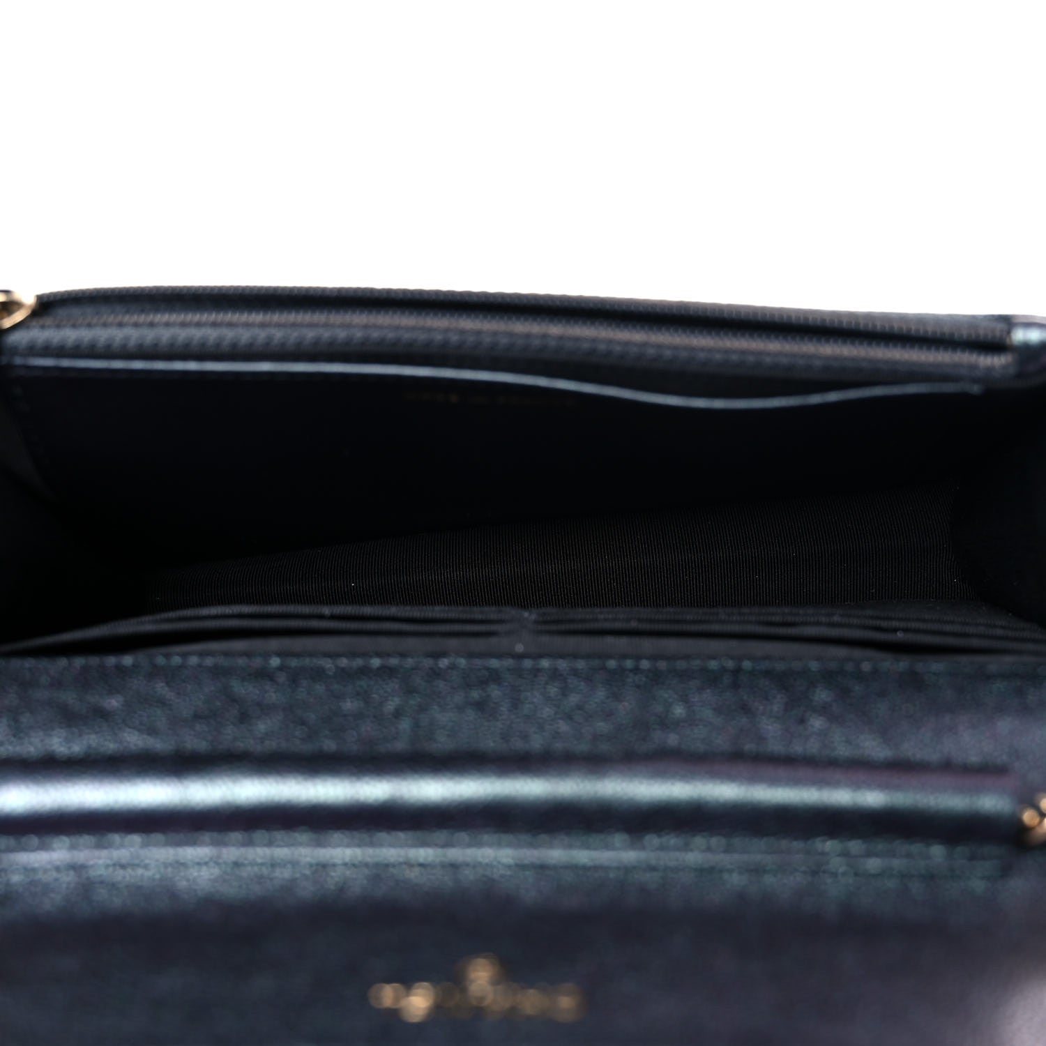 Chanel Iridescent Caviar Quilted Wallet On Chain WOC Black 5 of 11