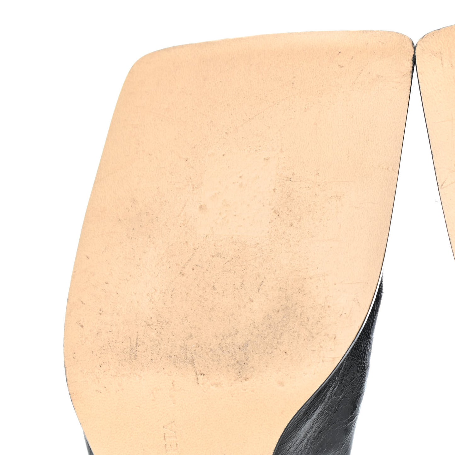 Nappa Square Toe 55 Mule Sandals 36.5 Black