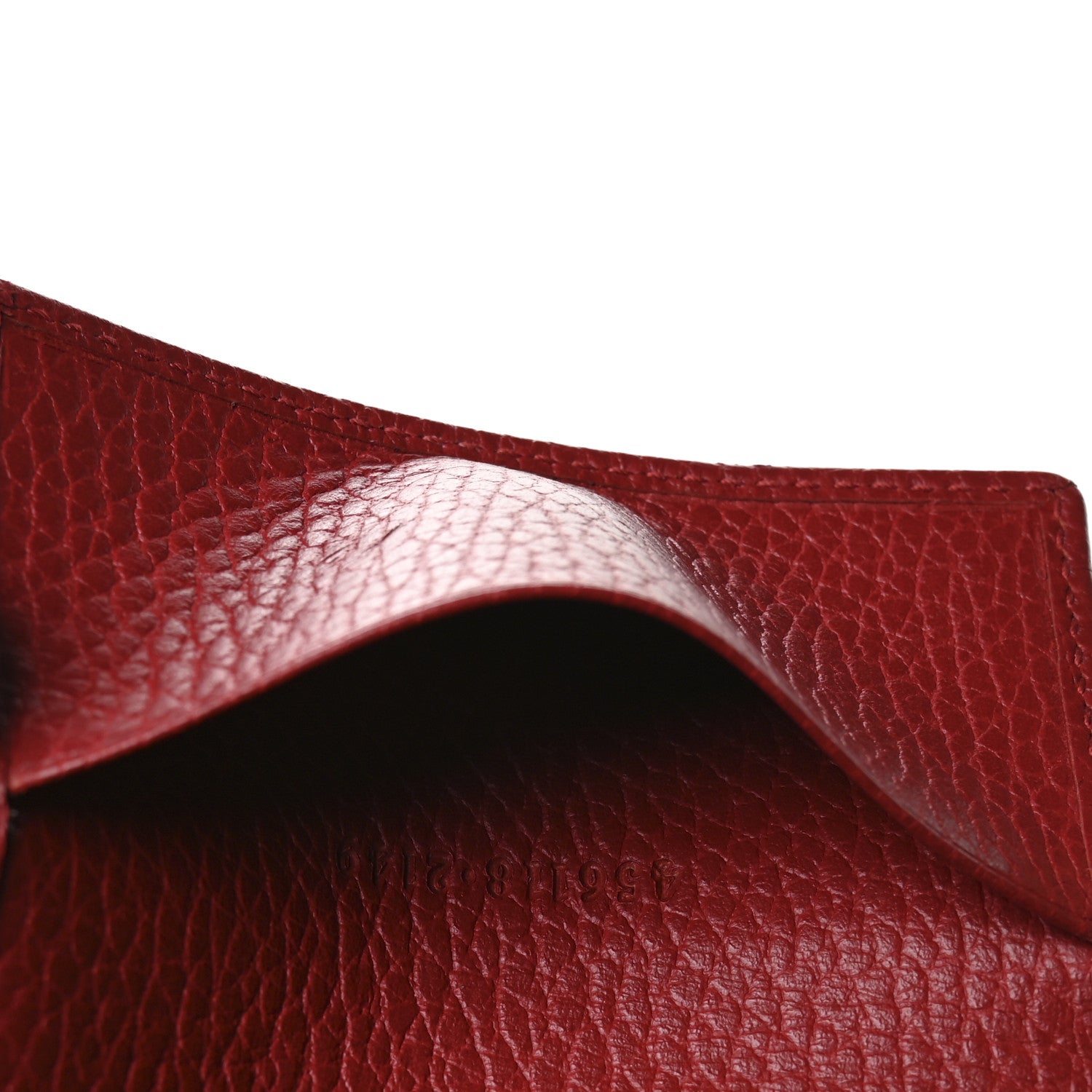 Gucci Pebbled Calfskin GG Marmont 6 Key Holder Hibiscus Red 7 of 8