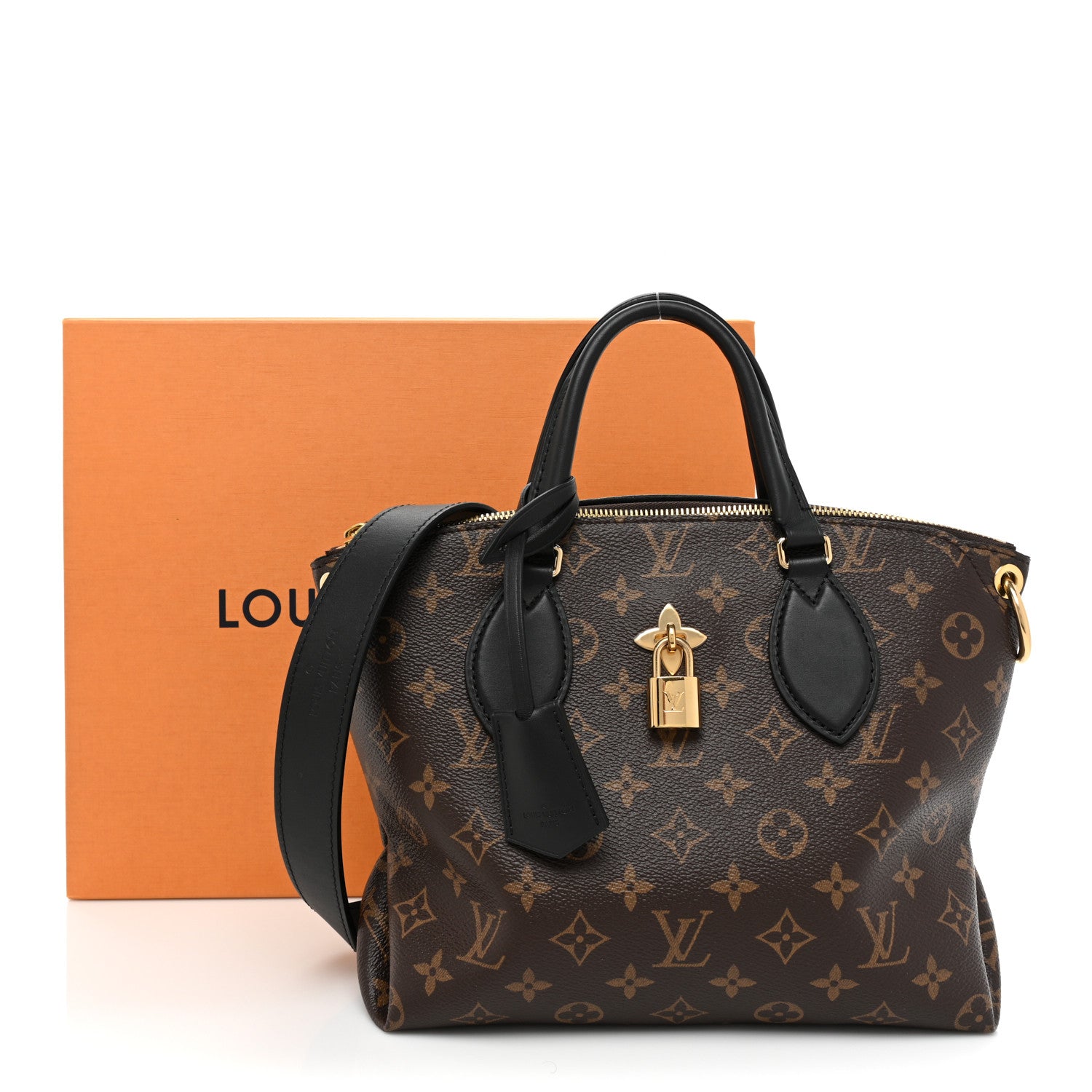 Louis Vuitton Monogram Flower Zipped Tote PM Black 11 of 11