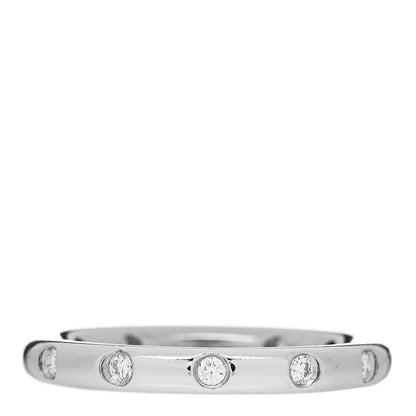 Tiffany Platinum Diamond Bezet Band Ring 52 6 1 of 4