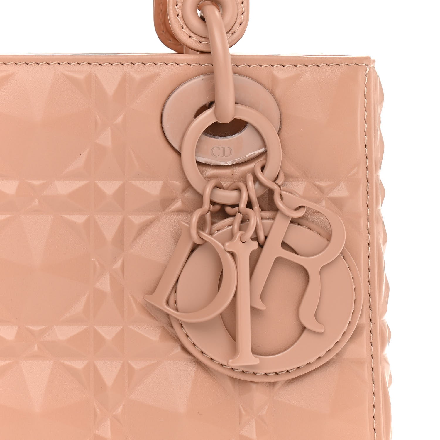 Christian Dior Calfskin Cannage Diamond Small My ABCDior Lady Dior Rose Des Vents 7 of 10