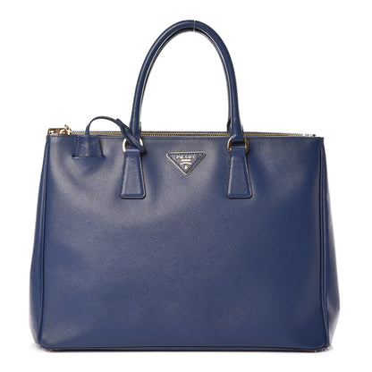 Prada Saffiano Large Galleria Double Zip Tote Bluette 1 of 9
