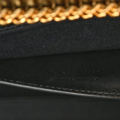 Saint Laurent Calfskin Crocodile Embossed Medium Classic Monogram Kate Tassel Satchel Black 6 of 13