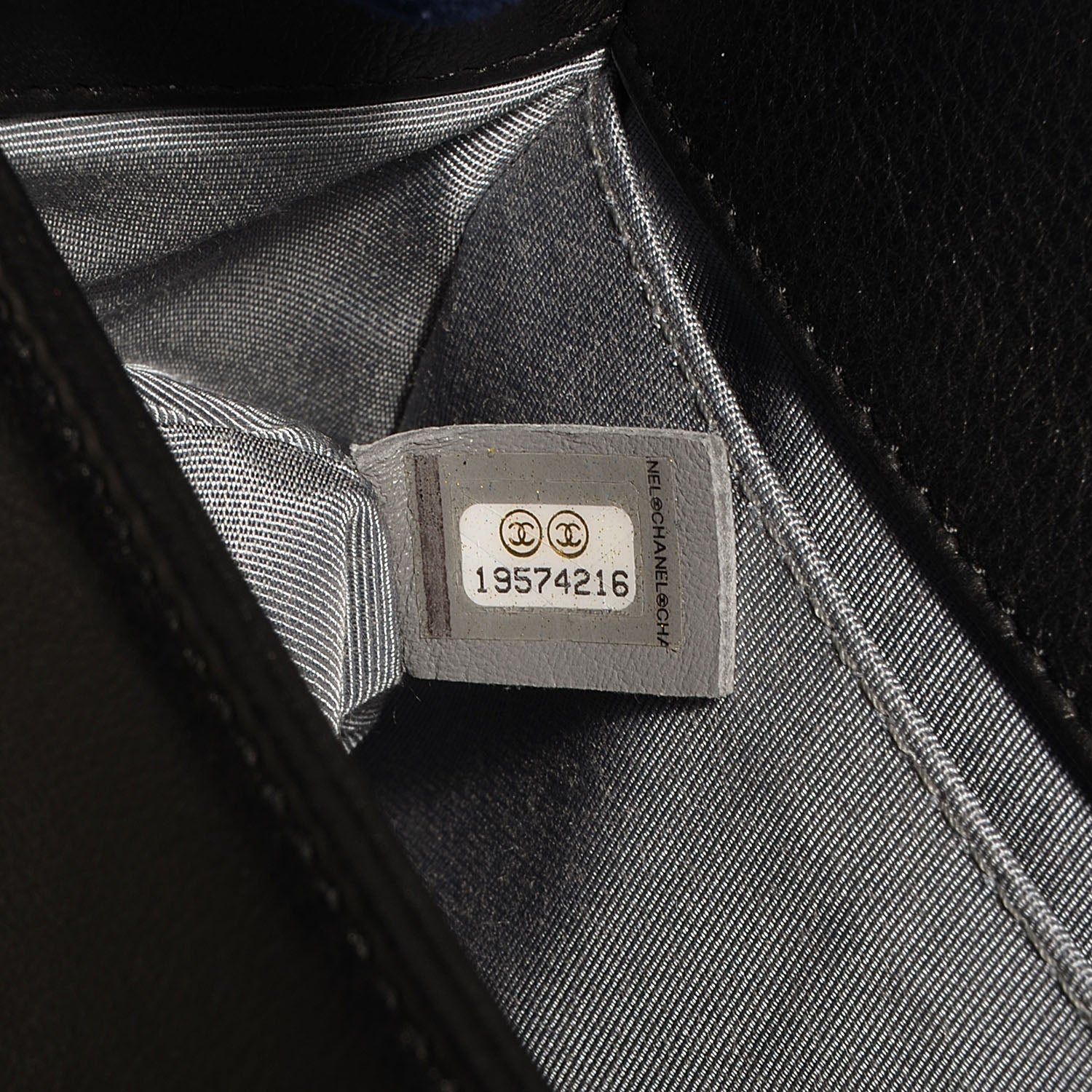 Chanel Metallic Calfskin Quilted Medium Boy Flap Black 8 of 9