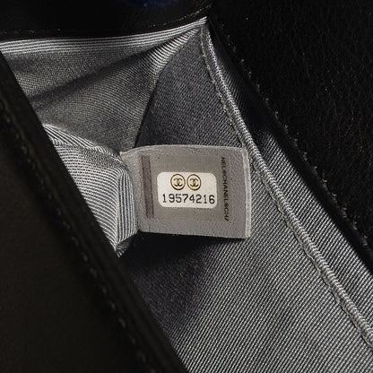 Chanel Metallic Calfskin Quilted Medium Boy Flap Black 8 of 9