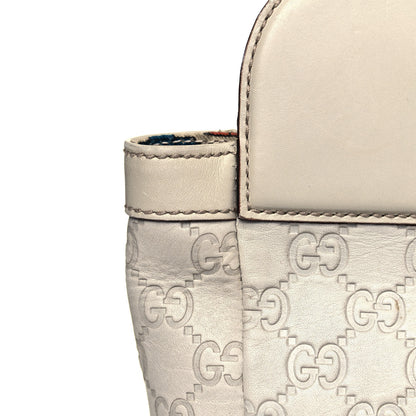 Gucci Guccissima Medium Punch Top Handle Tote White 14 of 16