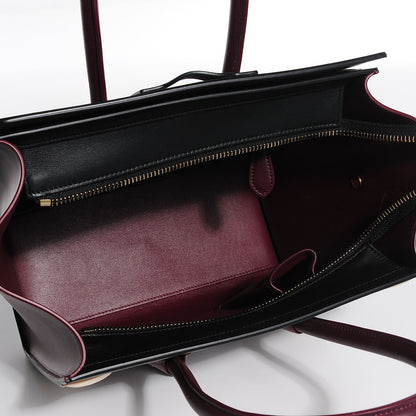 Celine Smooth Calfskin Micro Tri-Color Luggage Burgundy 5 of 8