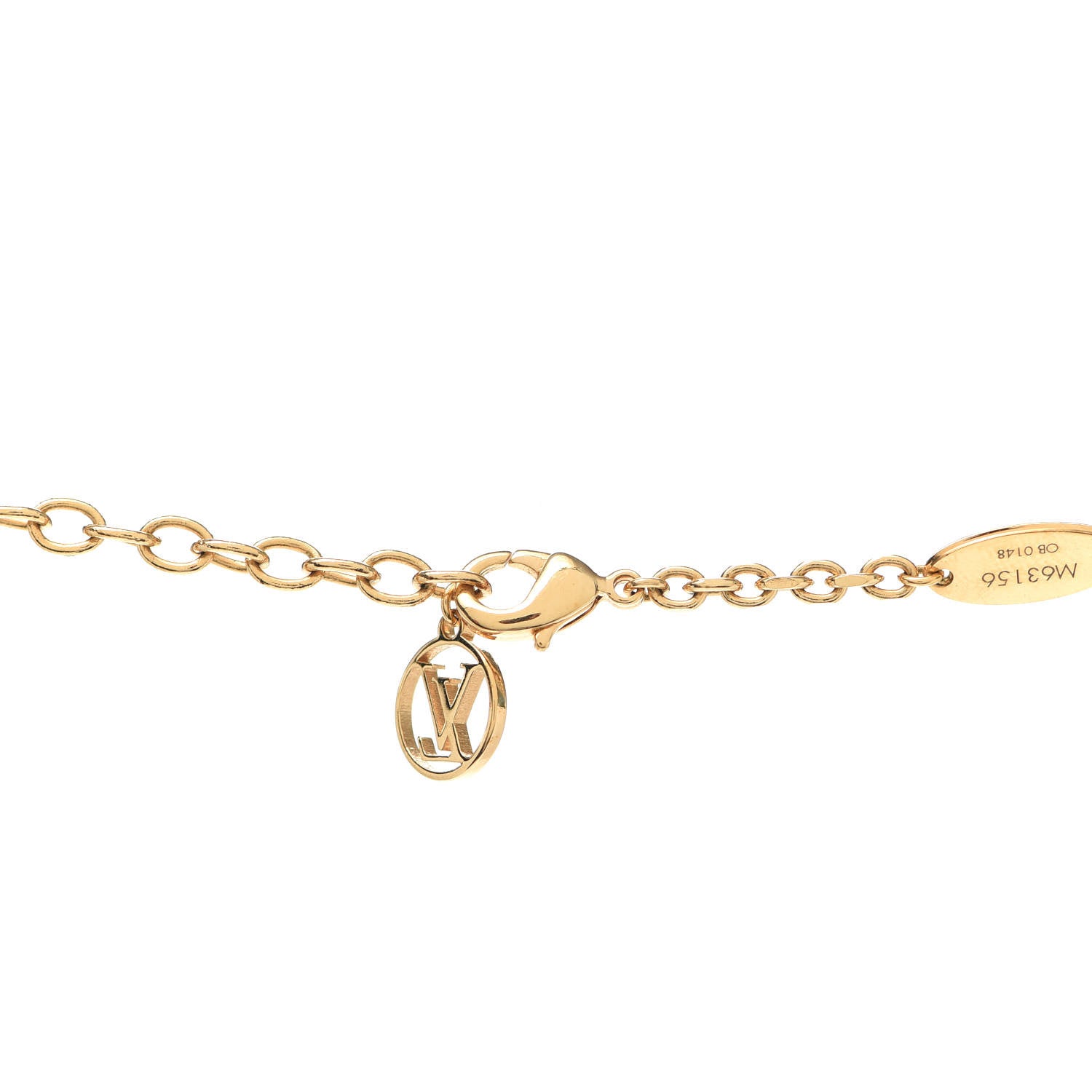 Louis Vuitton Monogram Charms Necklace Gold 3 of 5