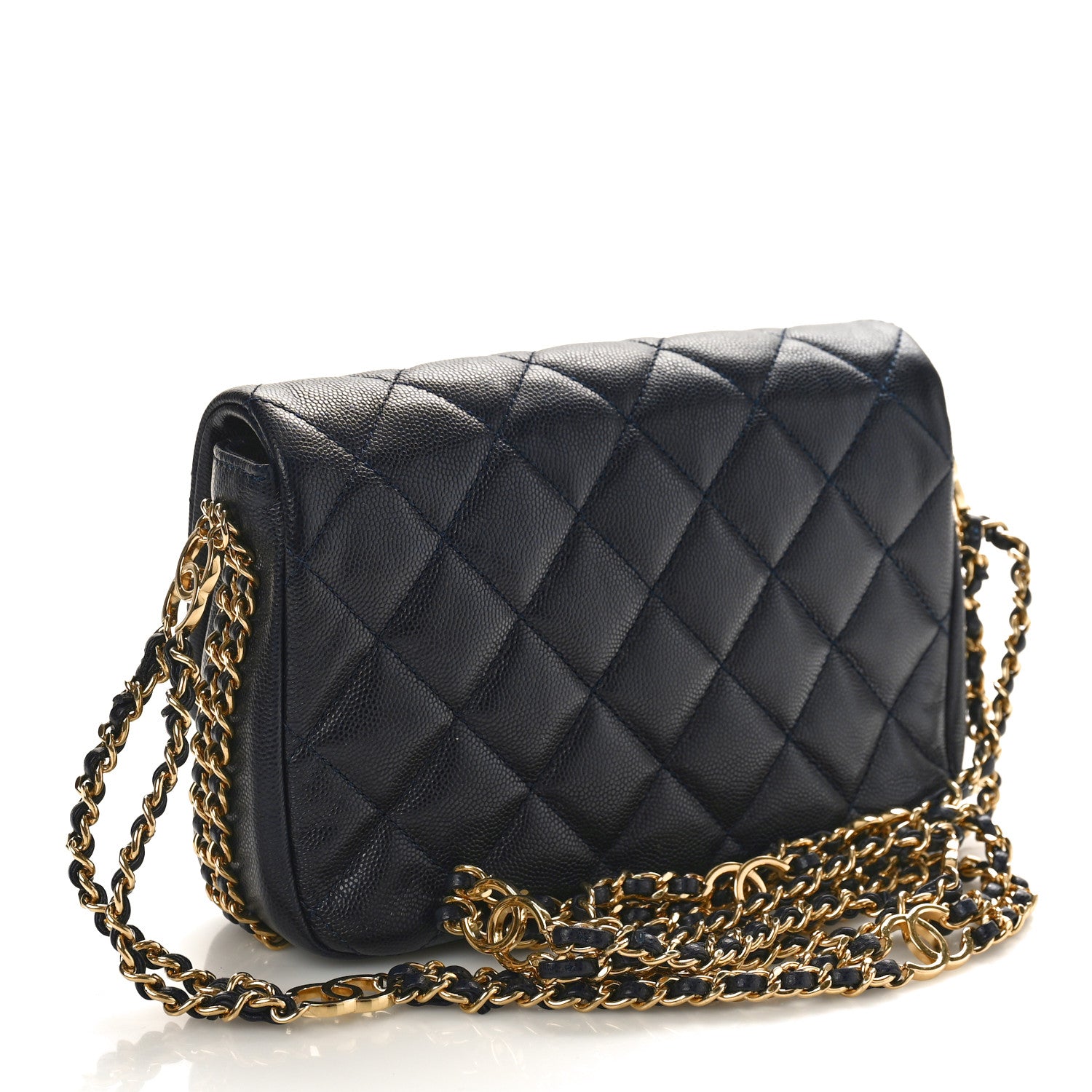 Chanel Caviar Quilted Mini CC You Flap Navy 3 of 9